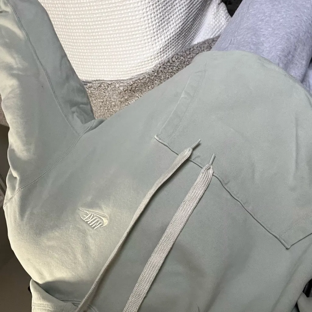 Light Sage Nike Sportswear Club Fleece Sweatshirt - Image 3