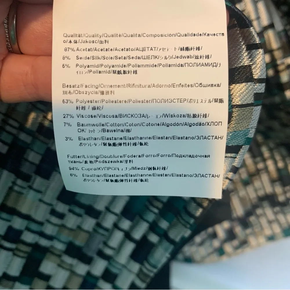 BOSS Hugo Boss Distripy Jacquard Ponte Multi Color Sheath Dress Textured - Image 6