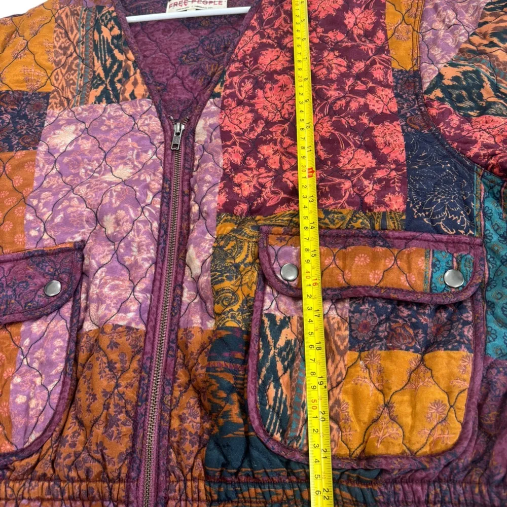 Free People Peggy Quilted Jacket Size Large Trendy Boho Bohemian Hippie - Image 12