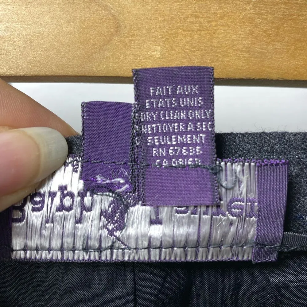 Ralph Lauren Purple Label | Wool Pencil Skirt Charcoal Gray Sz 8 - Image 11