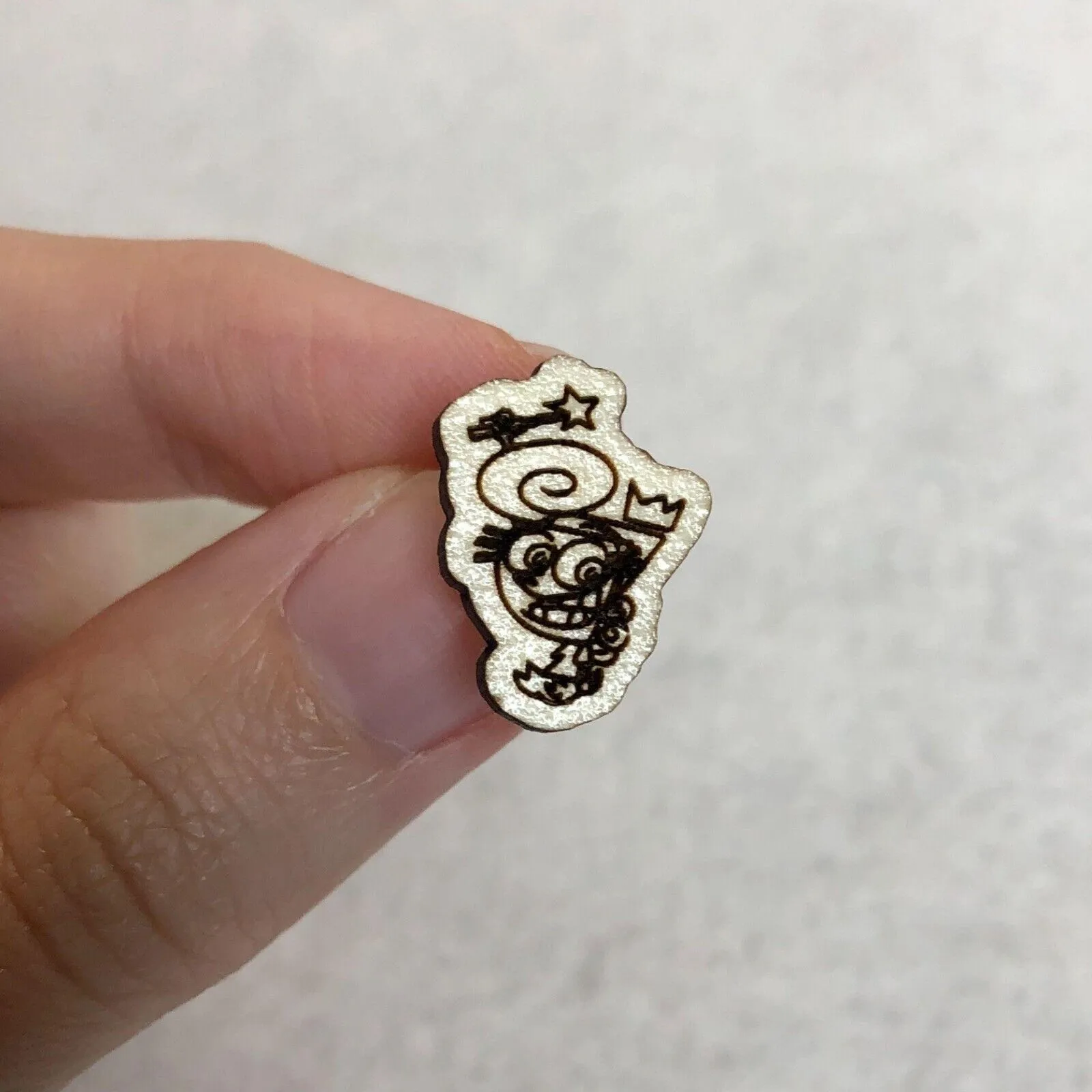 Cosmo and Wanda Wood Stud Earrings - Image 3