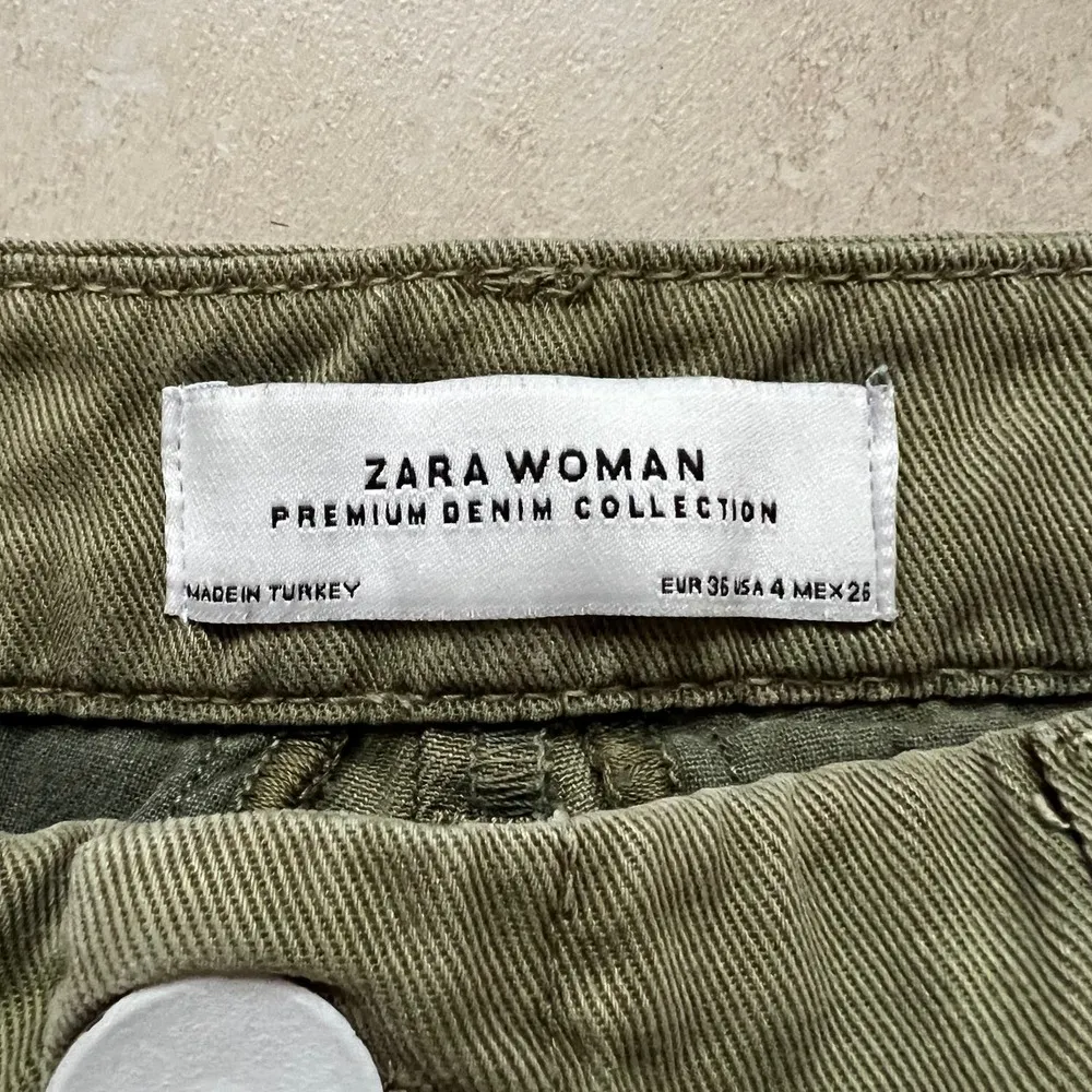 Zara Green Woven Embroidered Tassel Shorts Size 4 - Image 9