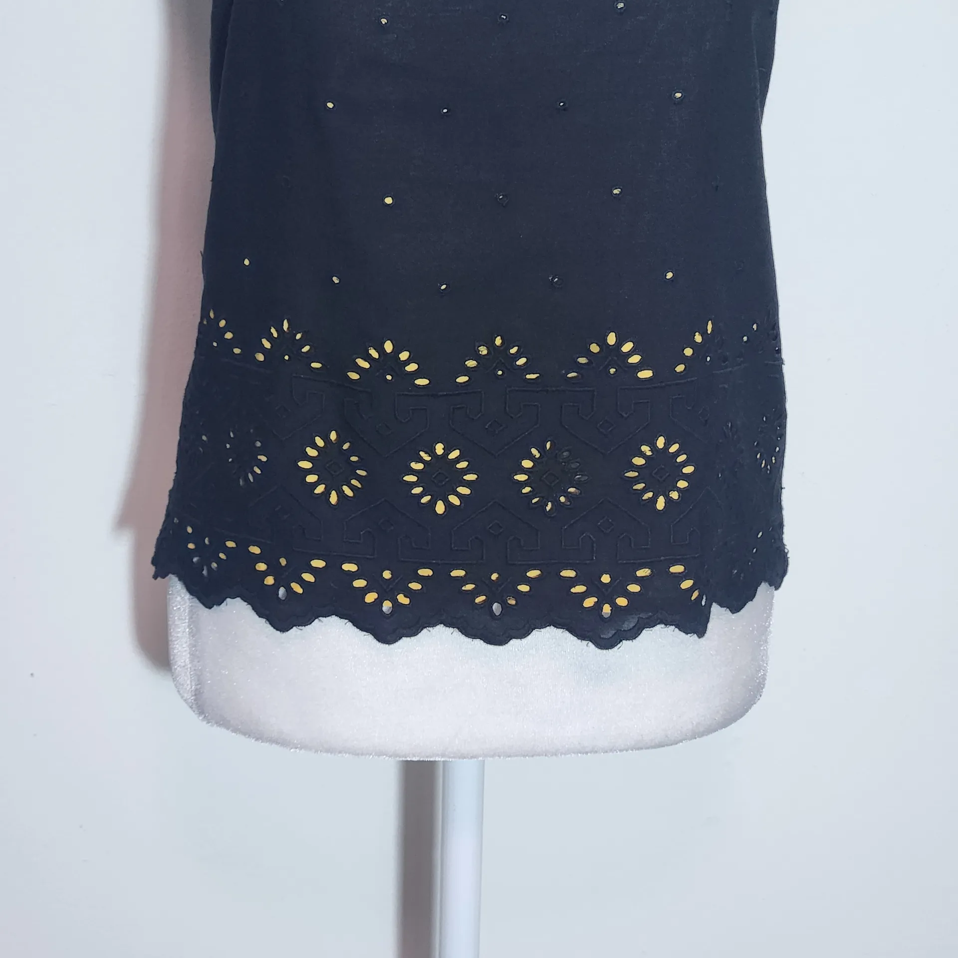Howard Wolf 90s Vintage Black Crop Top with Cutout Detail and Spaghetti Straps Size M - Image 3