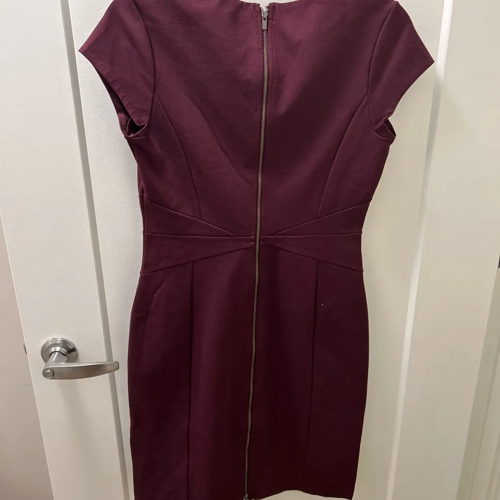 Halogen Deep Burgundy Midi Dress - Image 4