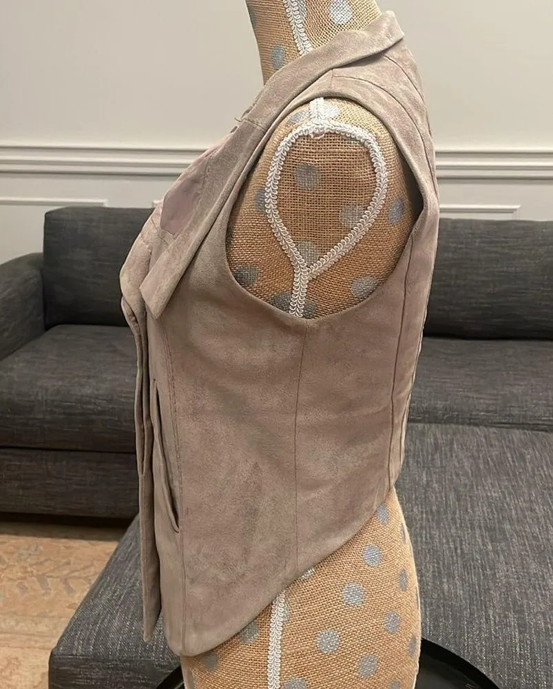 Vegan Suede BCBG Maxazria Vest - Image 4