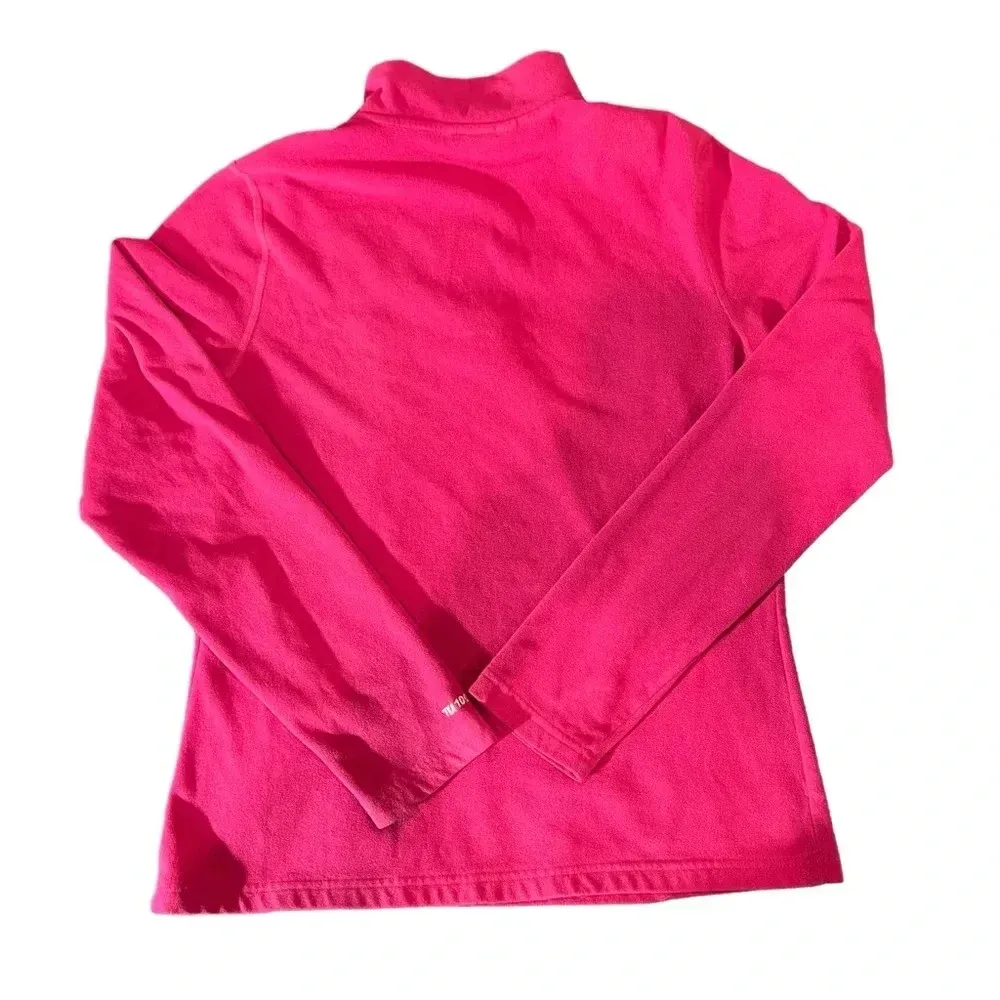 The North Face Pink TKA 100 Glacier 1/4‎ Zip Embroidered Fleece Barbie Pink - Image 5