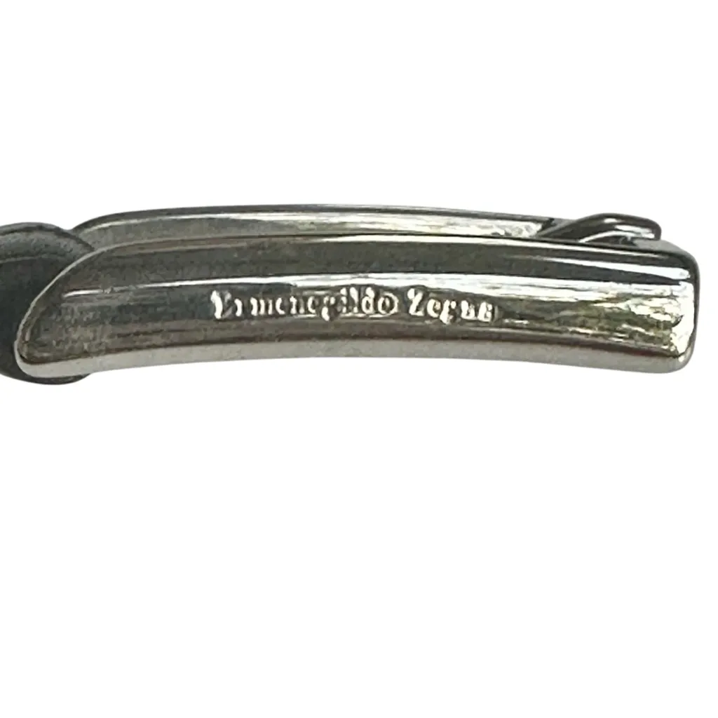 Ermenegildo Zegna Black Leather Belt Waist 37 - Image 10