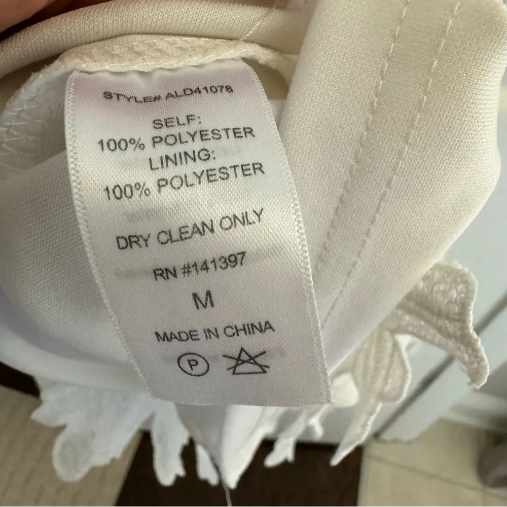 Worn Once! ASTR White Lace Floral Sleeveless Mini Dress | M - Image 10