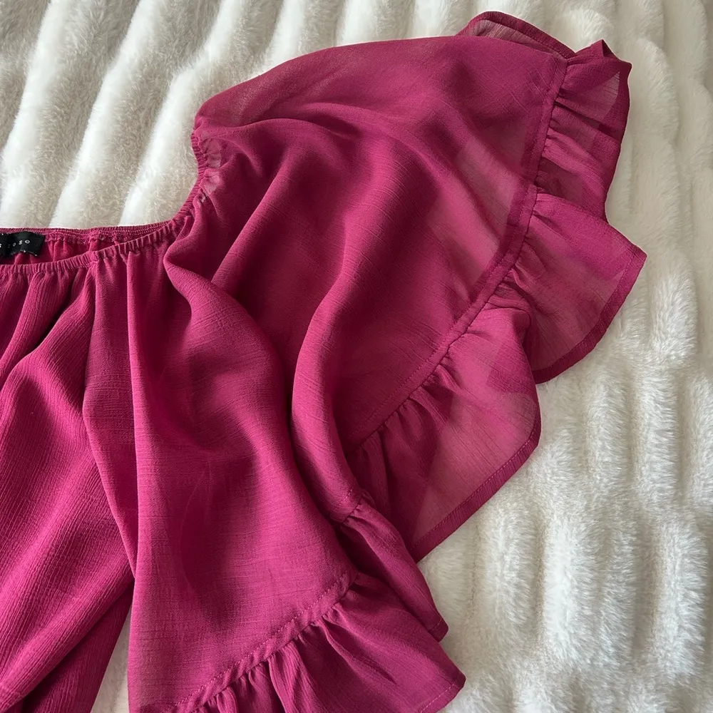 Endless Rose  Magenta Ruffle Romper - Image 2