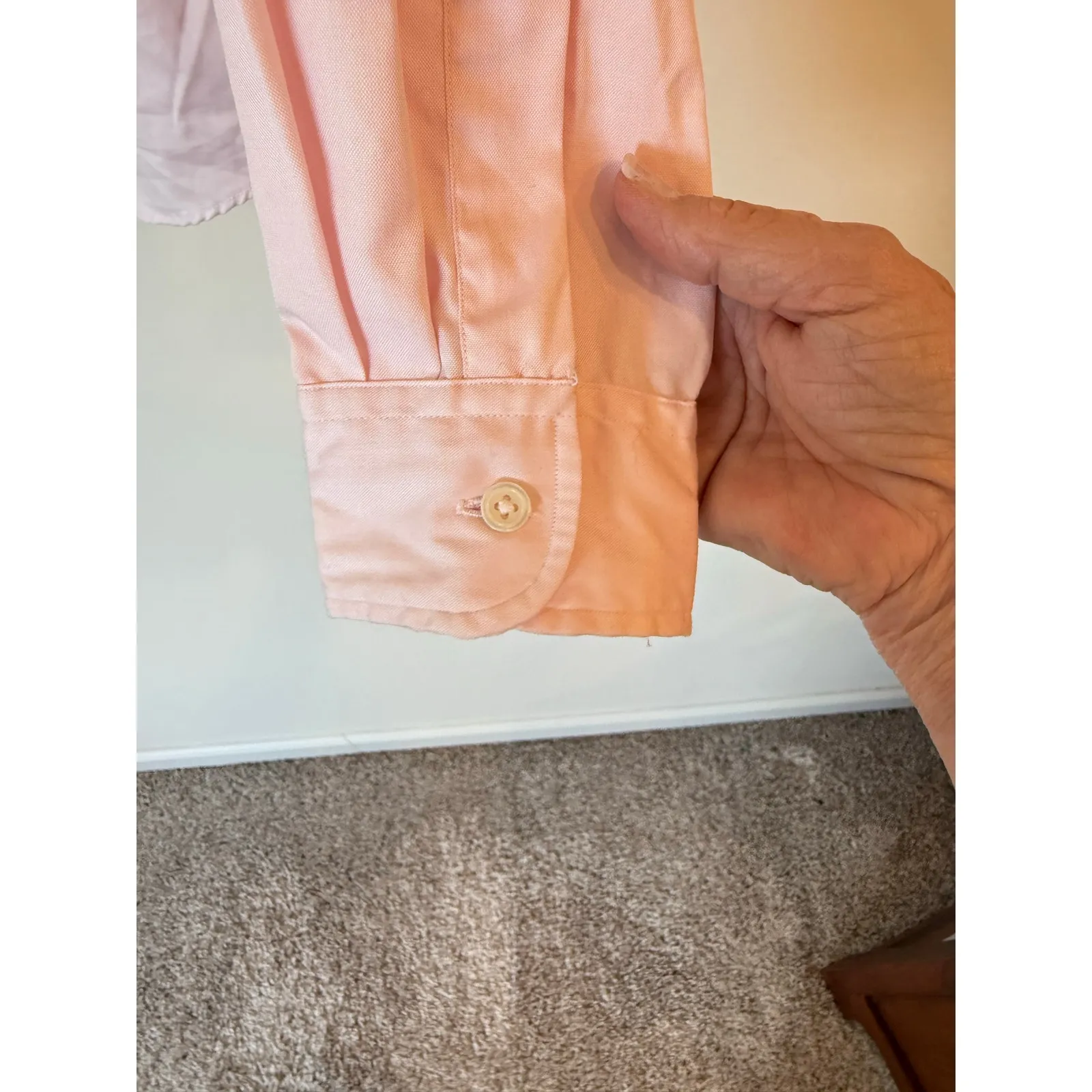 Jos. A. Bank Long Sleeve Collar Shirt Cotton Pink Women's Size 12 Y2k Career - Image 7