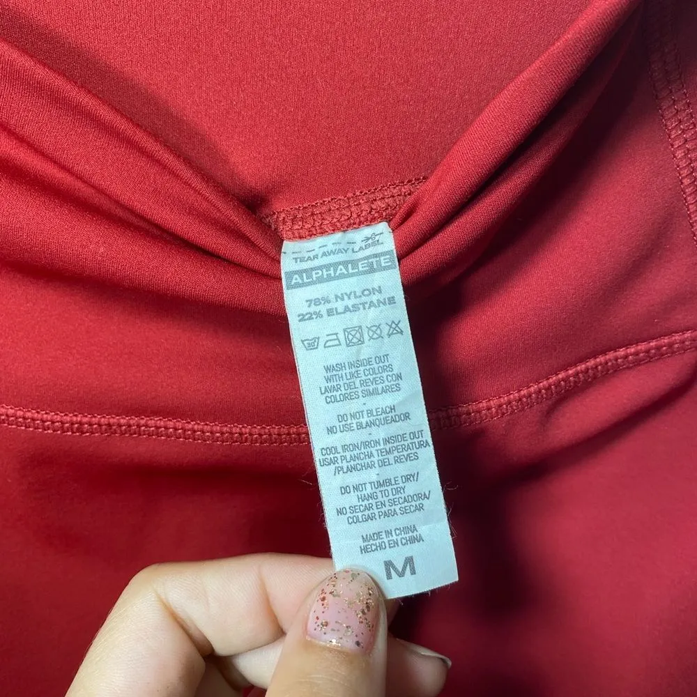 Alphalete | High Waisted ‘Pulse Surge’ Legging in Red - Image 4