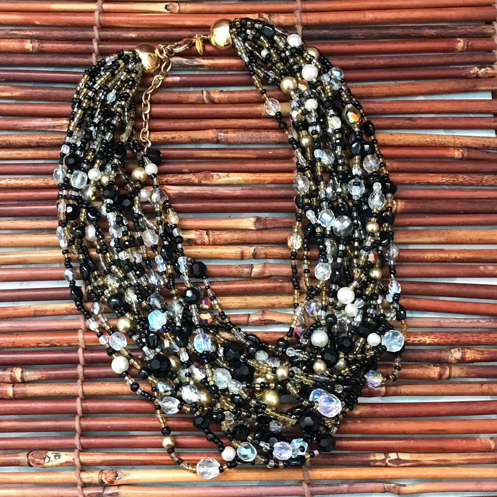 Joan Rivers Multi Strand Czech Glass Beaded Necklace - Image 7
