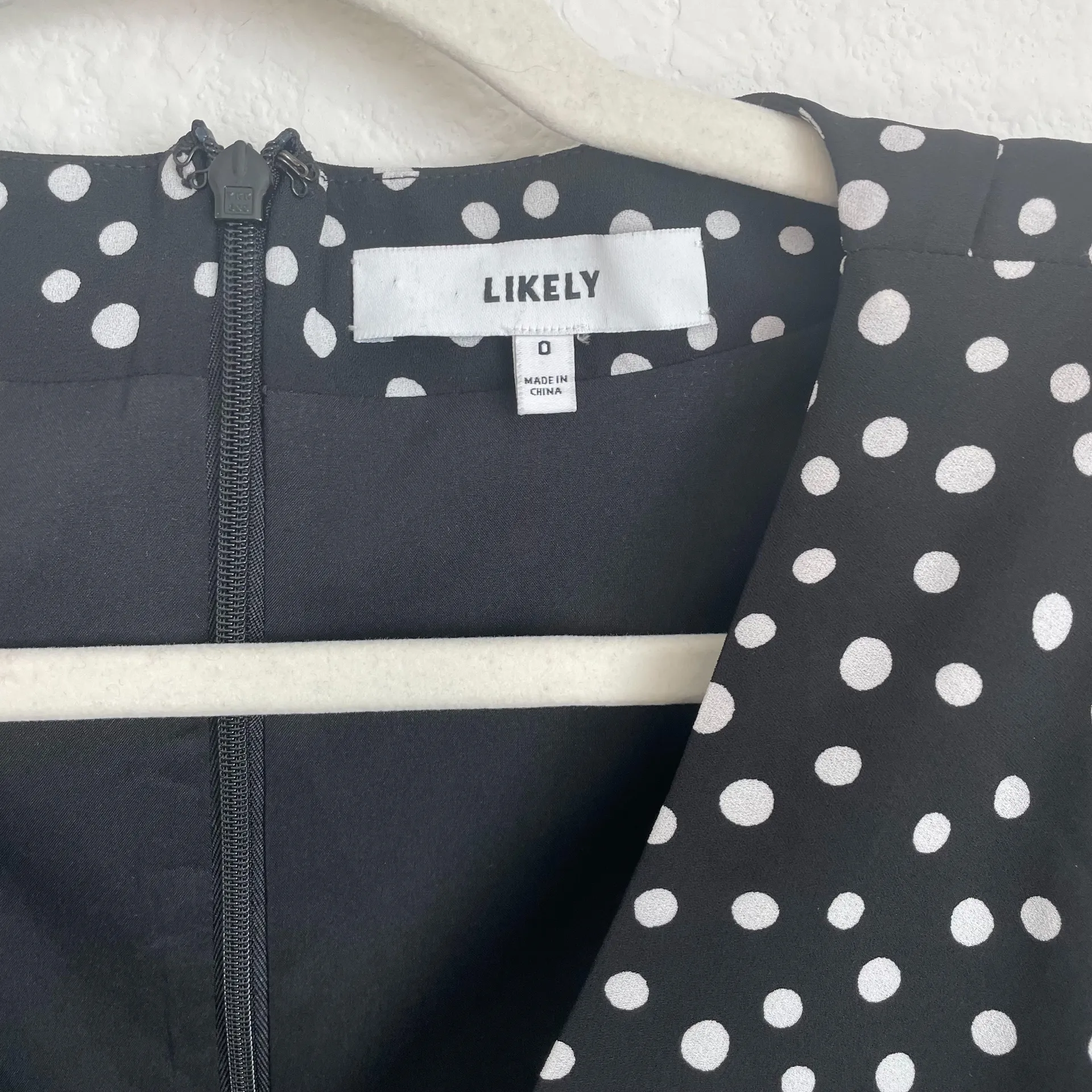 Corinne Black & White Polka Dot Long Sleeve Ruffle Mini Dress - Image 11