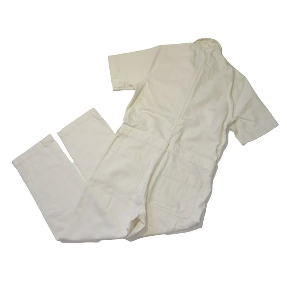 NWT Everlane The Supersoft Jean Coverall in Seeded Ecru Denim Cotton Jumpsuit 0 - Image 5