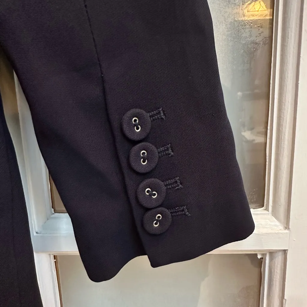 C/MEO Collective Career Navy Double Breasted Classic Blazer Jacket Size XXS NWT - Image 7