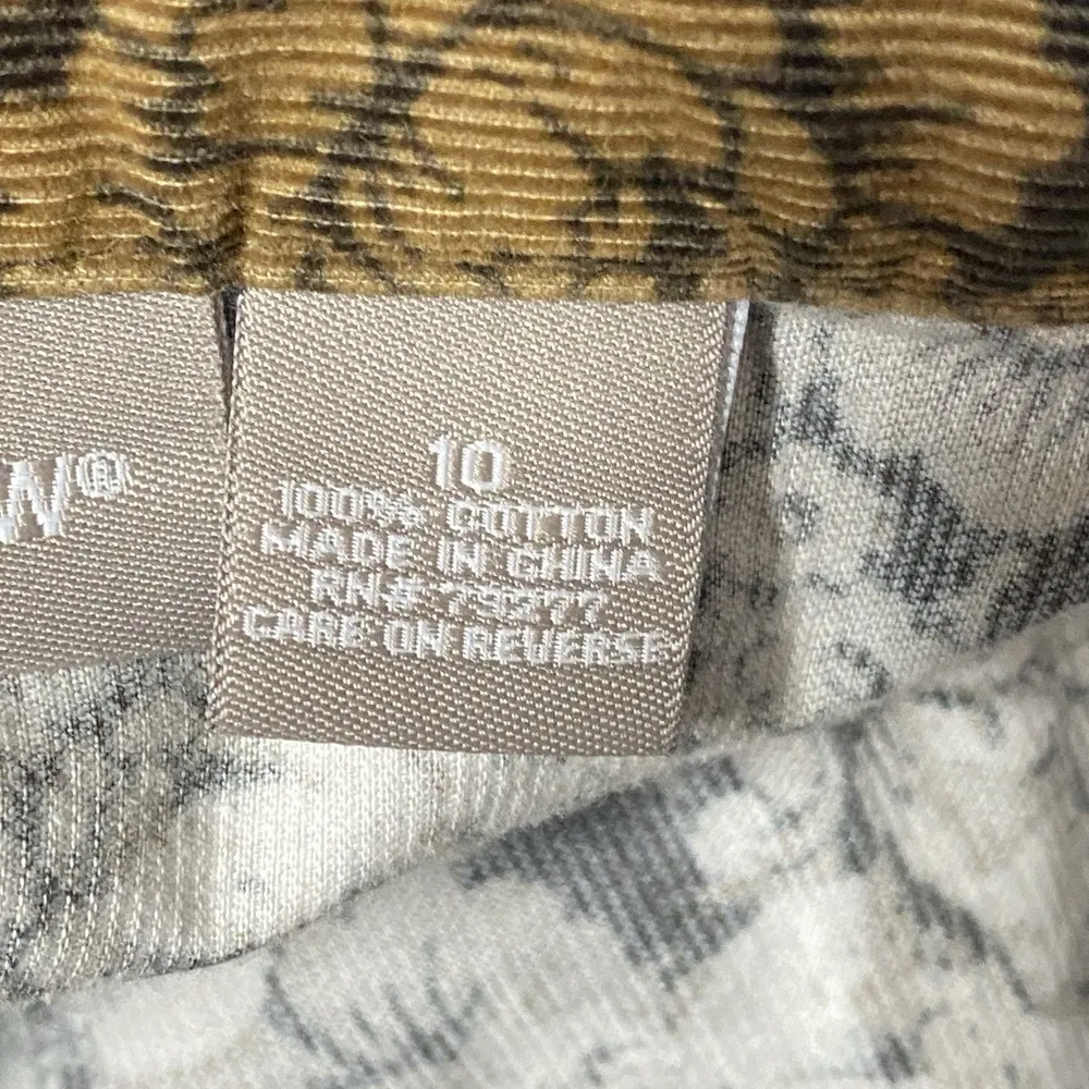 Corduroy Women Skirt Sz 10 Multicolor Floral A-line Modest Midi Church Grandma - Image 9