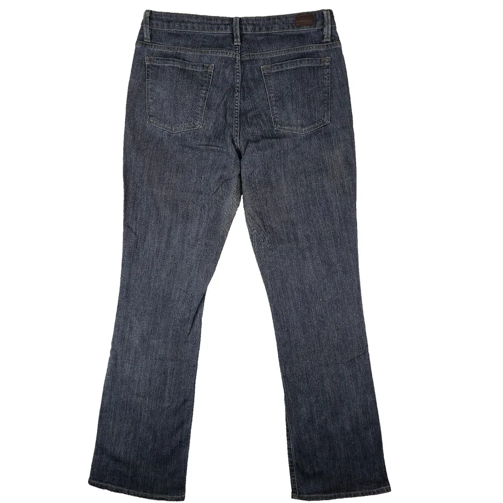 Riders Boot Cut Denim Jeans Womens 12 Long Blue Mid Rise Dark Wash - Image 2