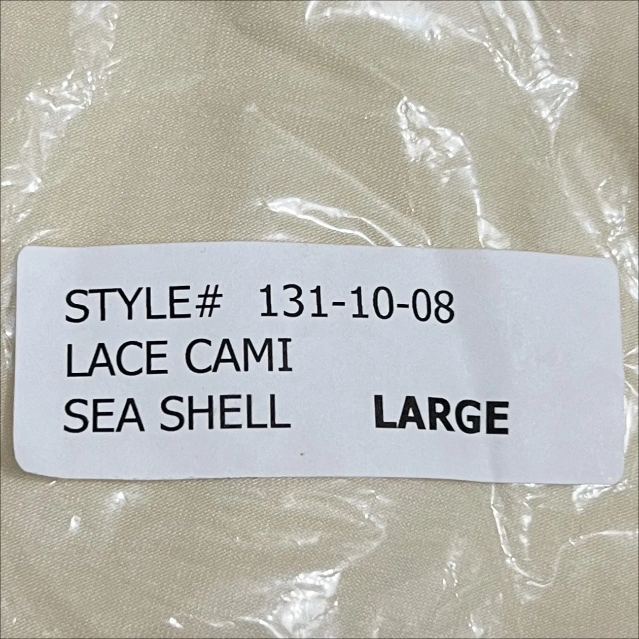 San Francisco City Lights Gypsy Girl Lace Cami Tank Top Cream/Tan Size Large NEW Tan - Image 5