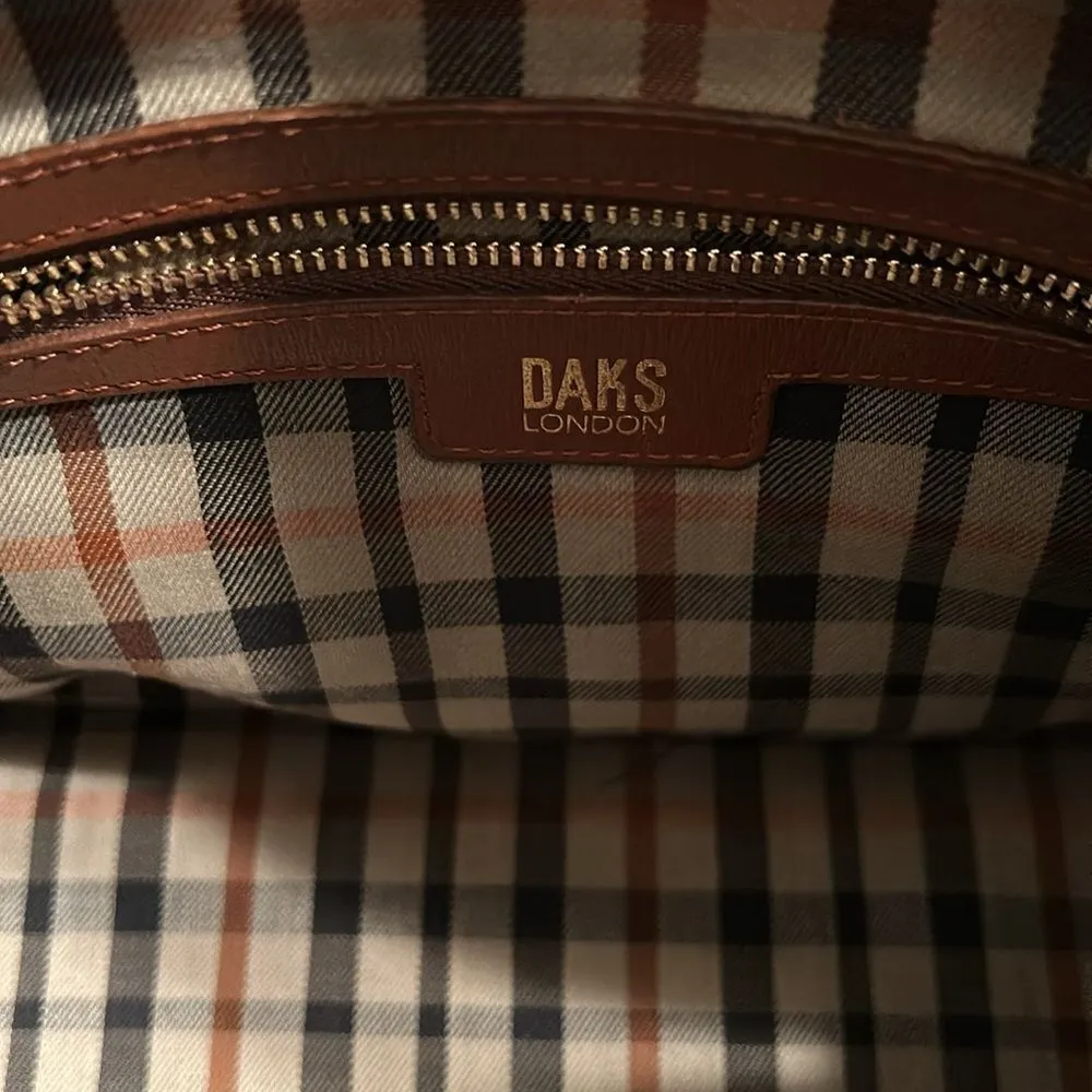 Daks London Brown Leather Top Handle Handbag - Image 13