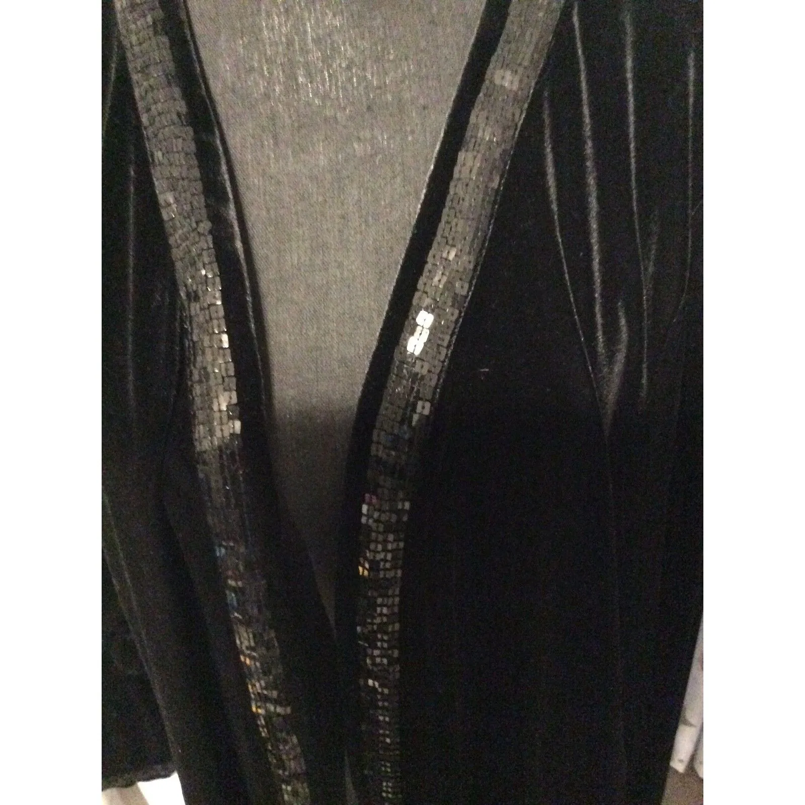 Quacker Factory XL Velour jacket Sequin Womens Long Sleeve Holiday Party Beaded - Image 2