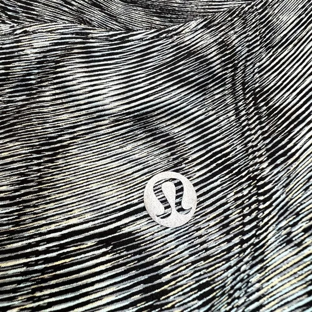 Lululemon 8-10 High Neck Split Hem Run Tank Dimensional Icing Blue Multi W1DAAS - Image 5