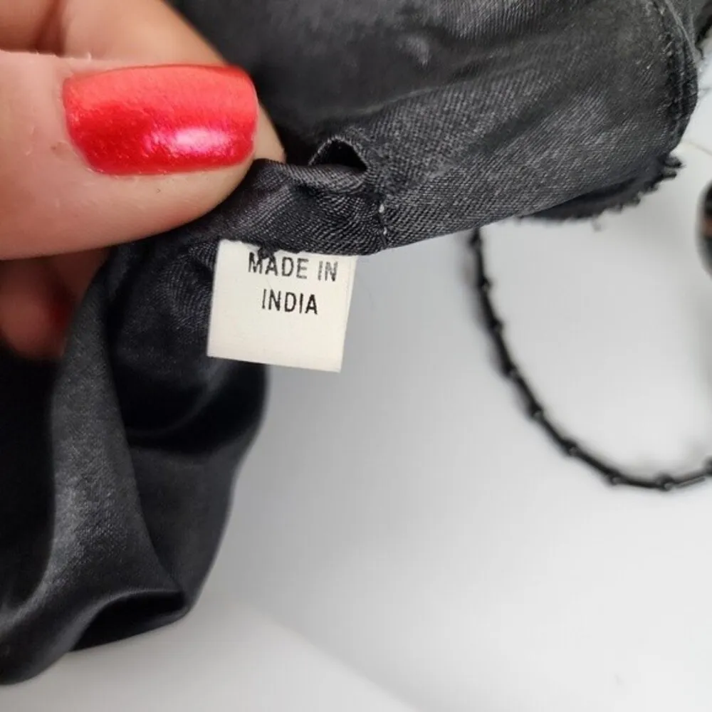 Beaded Pouch Mini Bag Embellished Clutch Party Shoulder Bag Black White Grey - Image 11