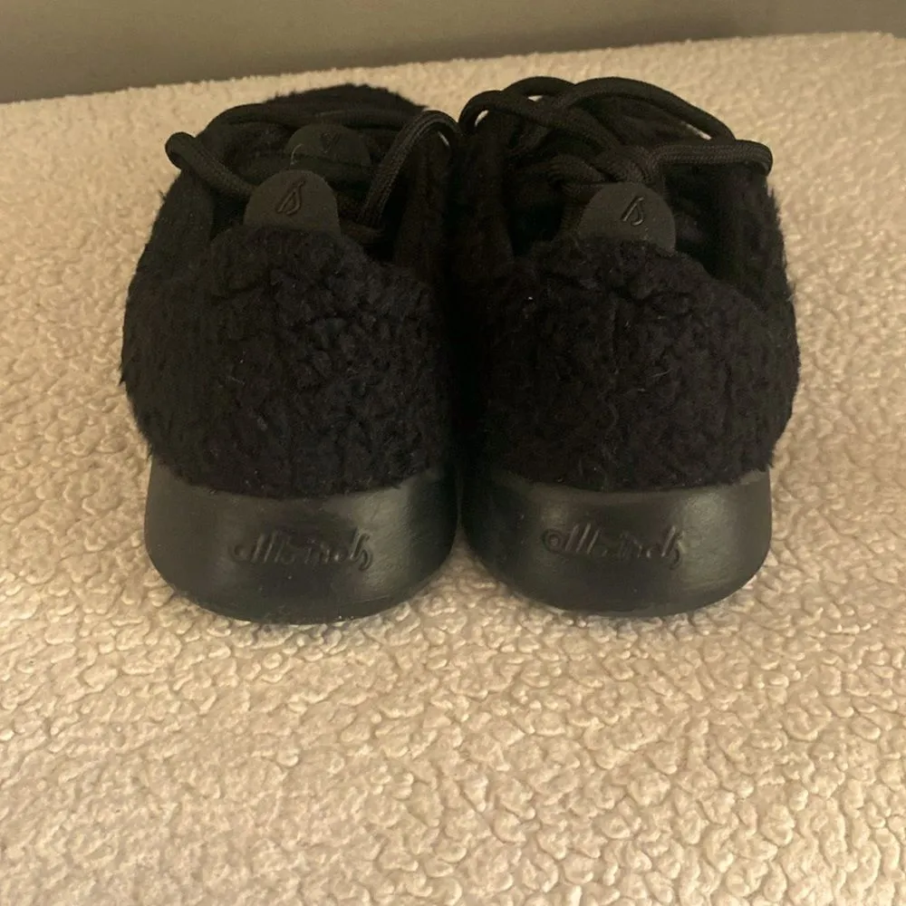 Womens Allbirds Wool Runner Black Fluff Size 7 - Image 4