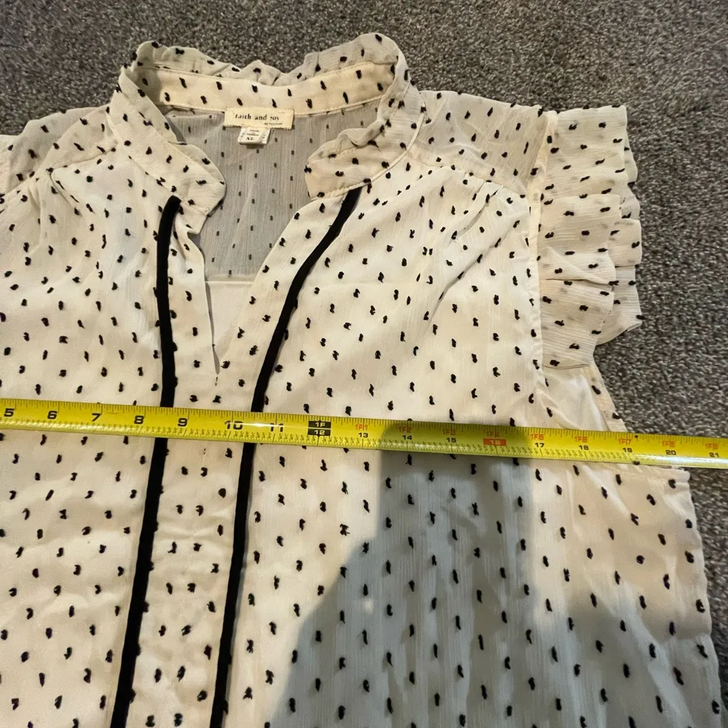 Faith and Joy blouse:Size XL White - Image 3