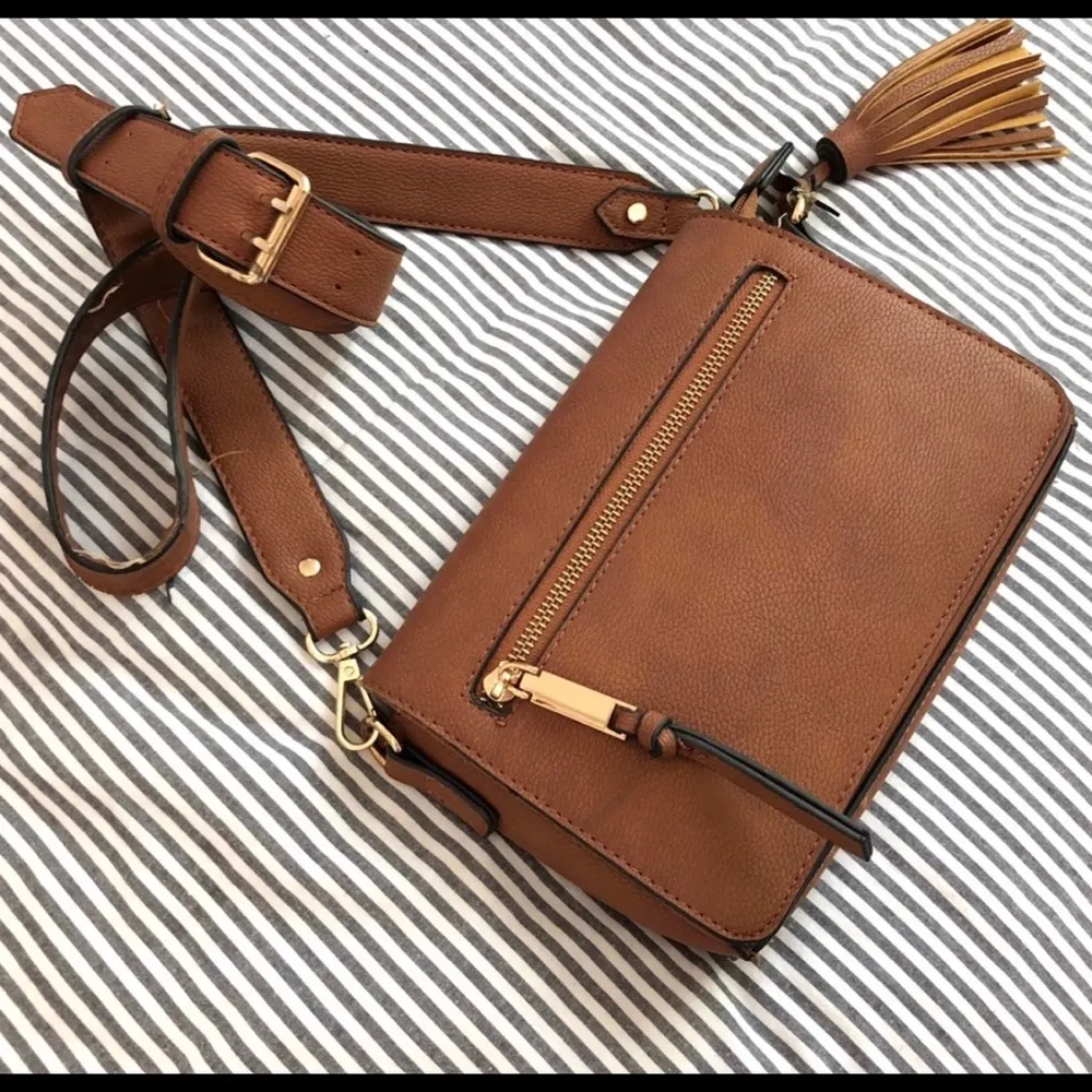 free people brown crossbody purse - Image 3