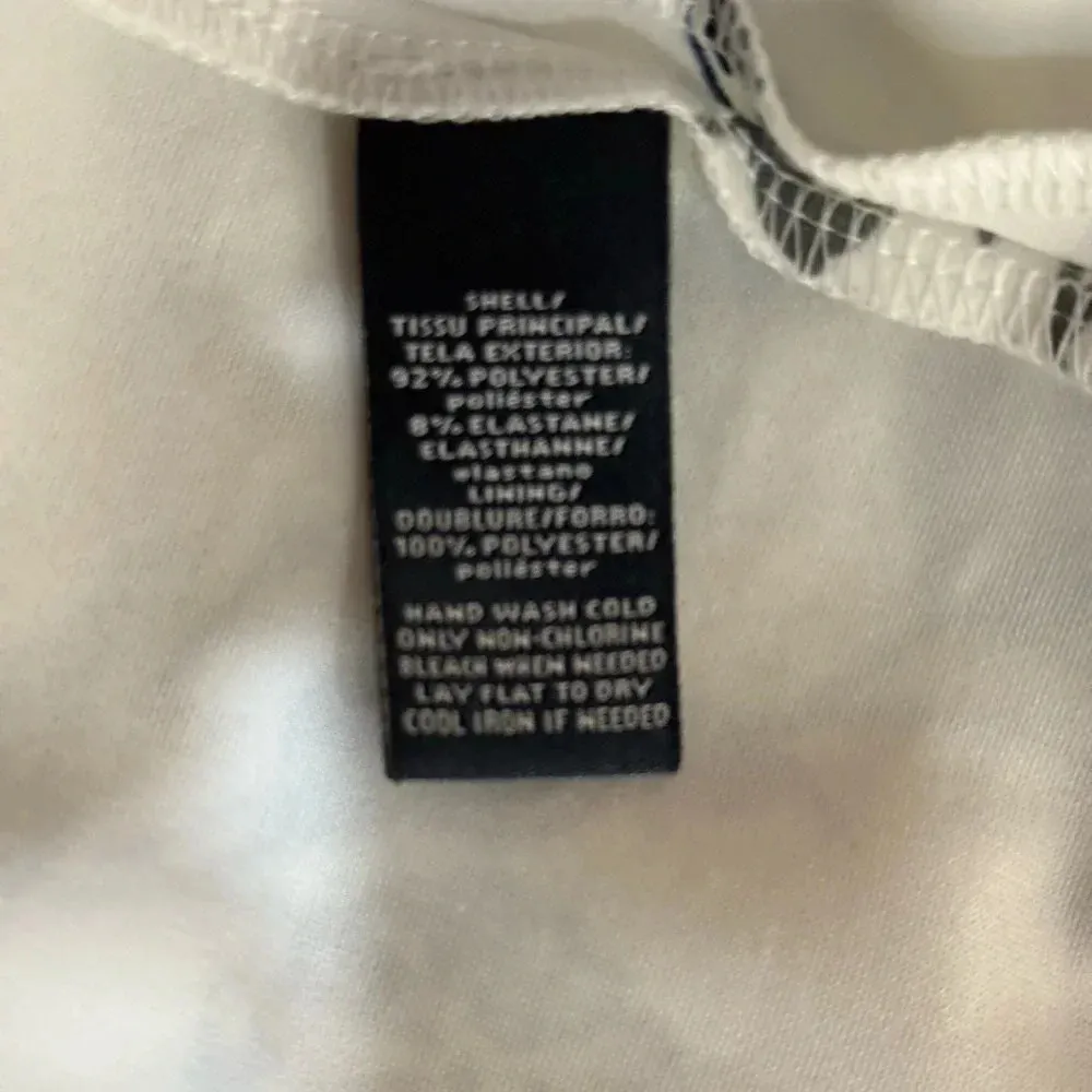 American Living Blue & White Floral Print Round Neck Sleeveless Midi Dress - Image 6