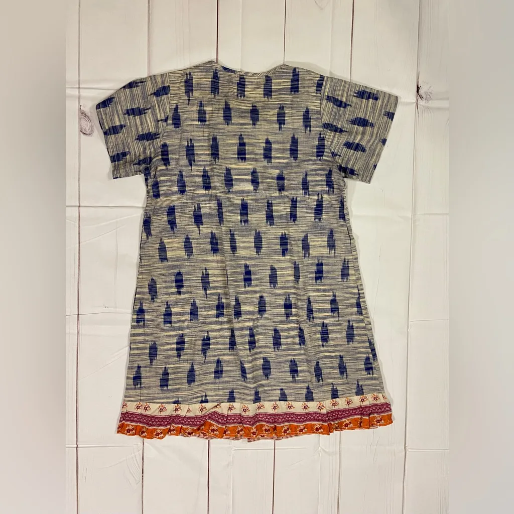 THML Anthropology BOHO Pom Pom Tassel Dress Multicolor Peasant Style - Size M - Image 2