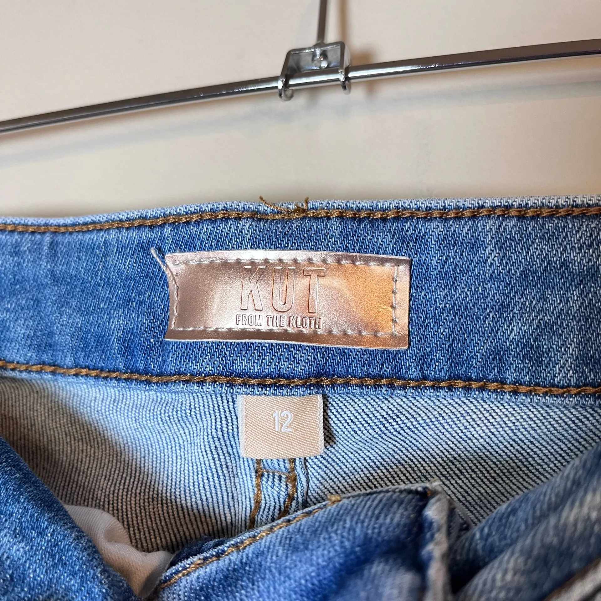 Kut From the Kloth Reese High Rise Fab Ab Ankle Straight Jeans 12 - Image 5