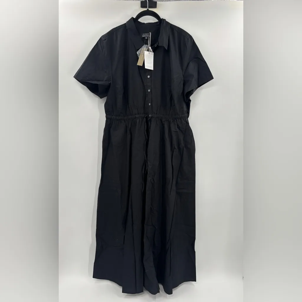 J.Crew Cerise shirtdress in cotton poplin in black 18/1X - Image 7