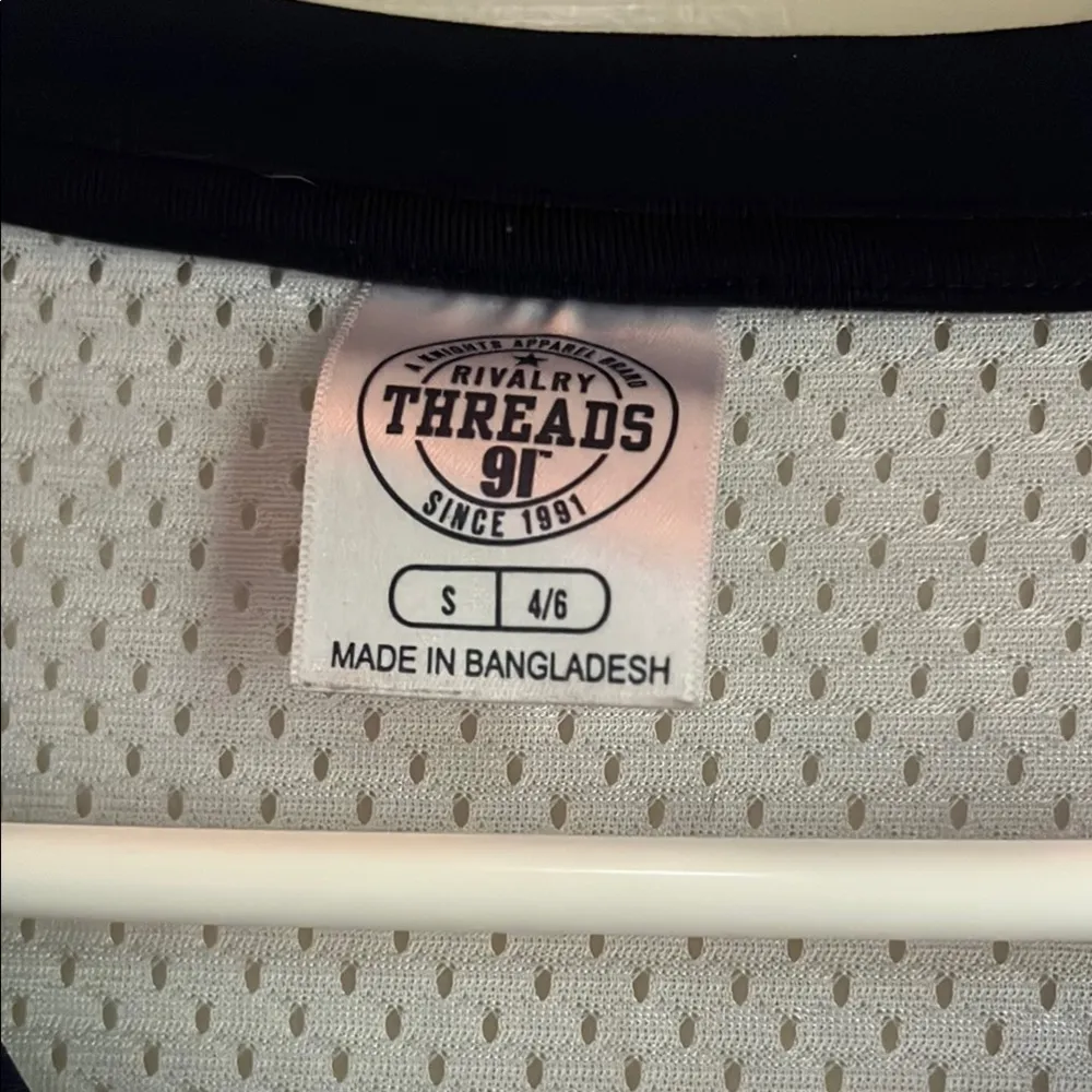 Knights Apparel Blue and White Graphic Tie Front Jersey - Image 2