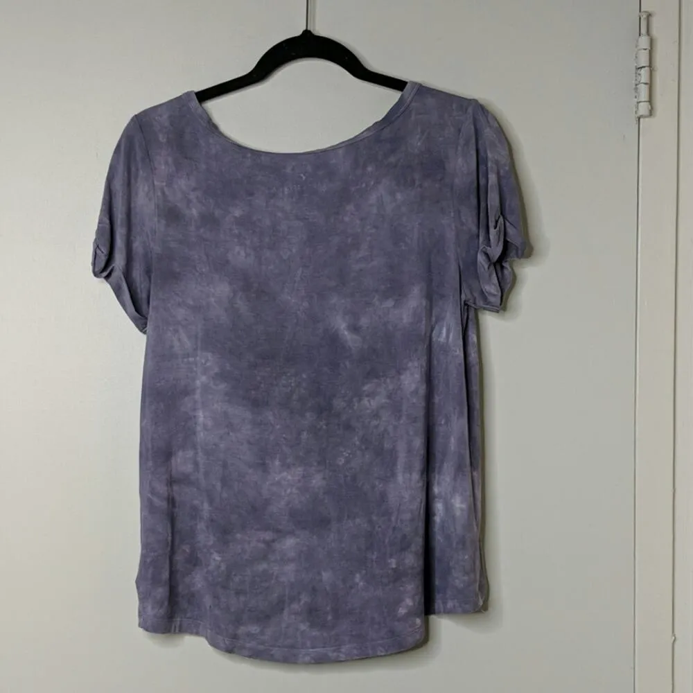 American Eagle Outfitters Purple Soft & Sexy Lace Up Top - Size M - Image 4
