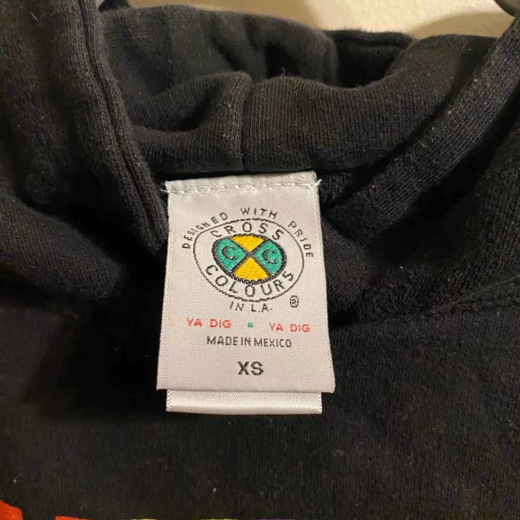 Women's Cross Colours Black‎ Unity Through Diversity Hoodie Size XS Black - Image 4