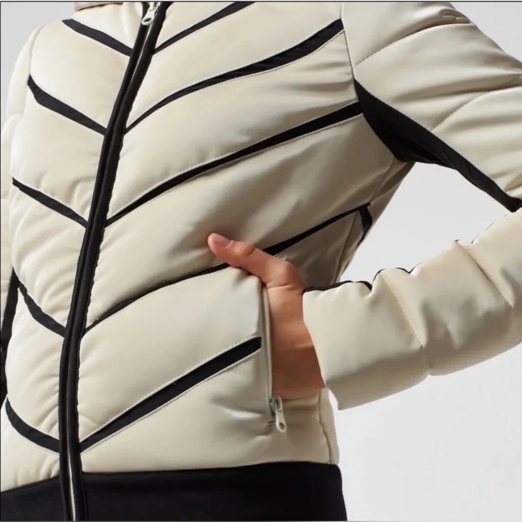 Blanc Noir Womens Freestyle Down Puffer Jacket Size Large White - Image 3