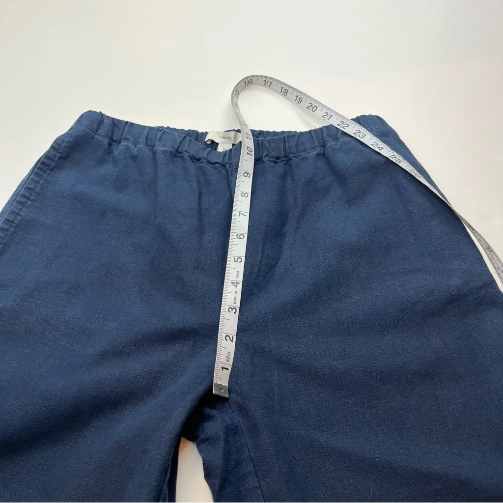 Vince Womens Navy Blue Hemp Cotton Blend‎ Pull-On Pant Size Small Two Pockets - Image 10