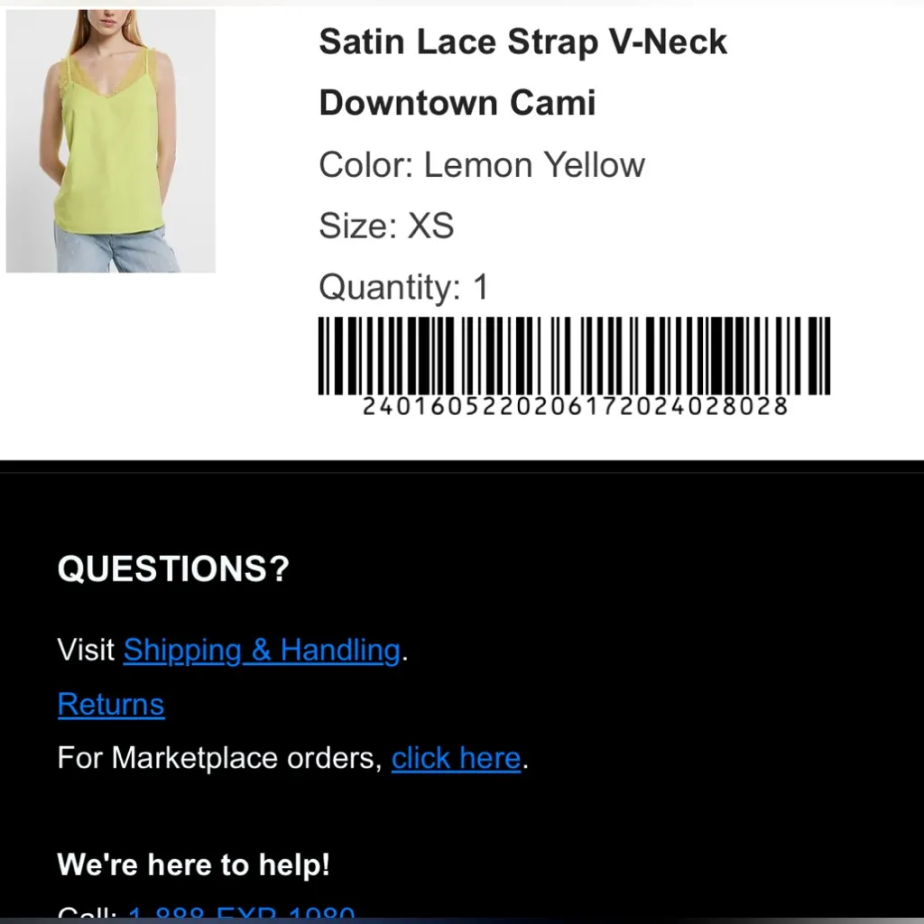 NWT Express Satin Lace Strap V-Neck Downtown Cami Top XS Lemon Yellow Shirt - Image 13