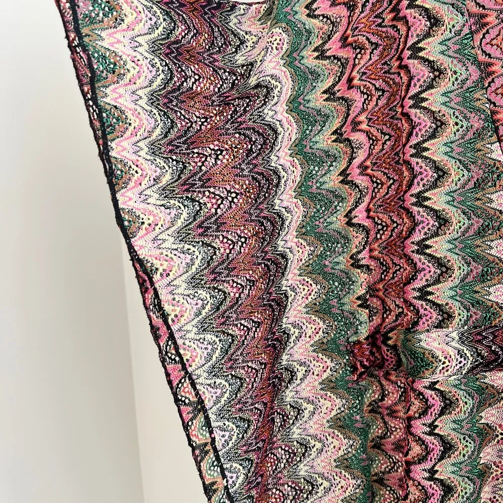 BECCA Sundown Crochet Knit Tunic Plunge Neck Beach Cover Up Resortwear XS/S - Image 8