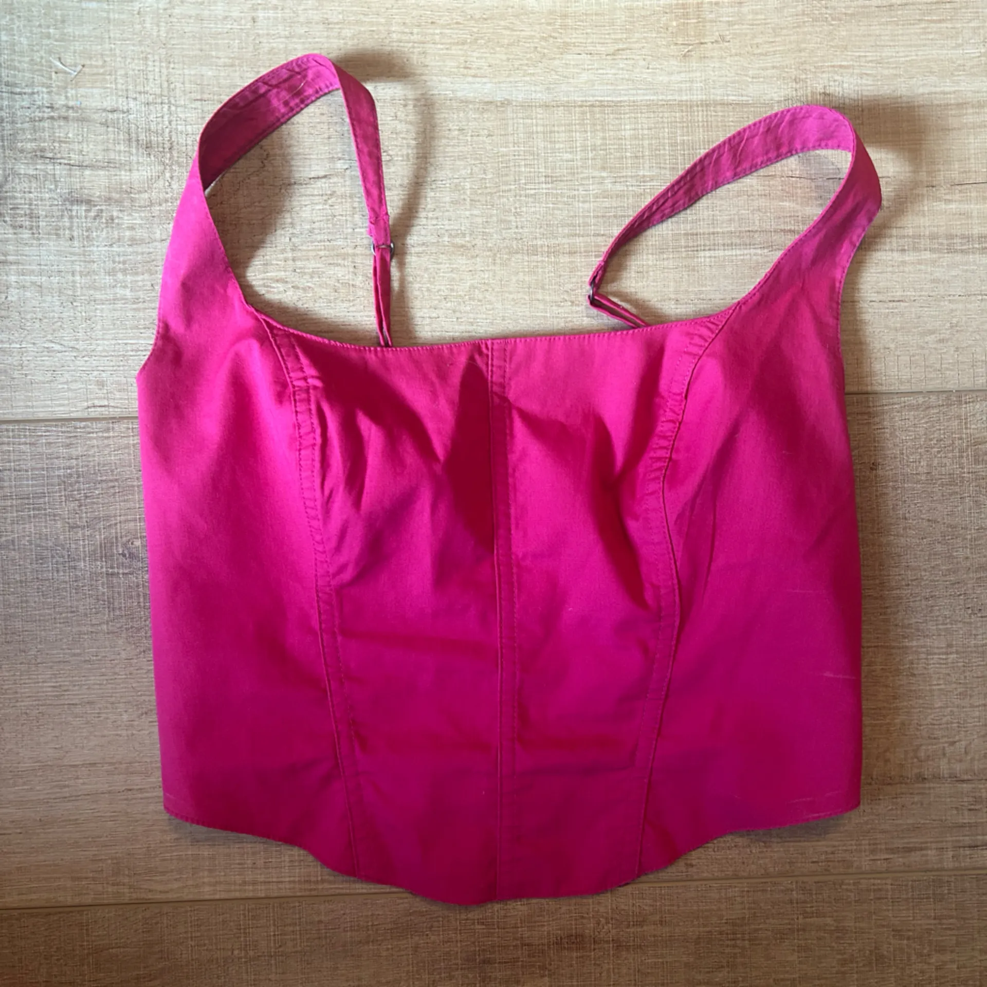 Abercrombie & Fitch Fuchsia Corset Tank Top small - Image 2