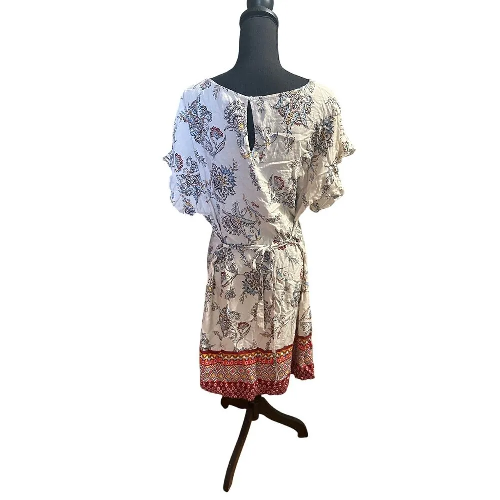 Beach Lunch Lounge Tunic Dress Multi Floral 100% Viscose Pullover - Image 6