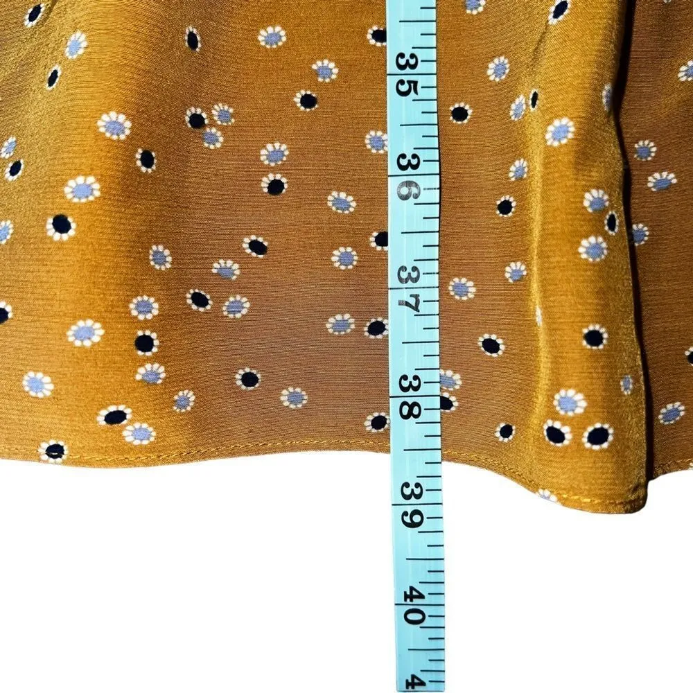 Boden Trumpet Sweet Flower Corrina Pleated Long Sleeve Dress sx 6 Yellow - Image 11