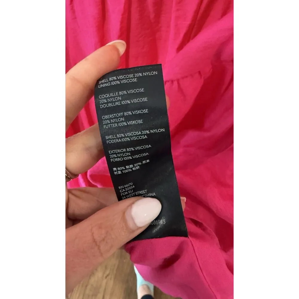 Anthropologie Maeve Dress Womens Small Pink Marlene Tiered Midi Size XS P 1782 - Image 4