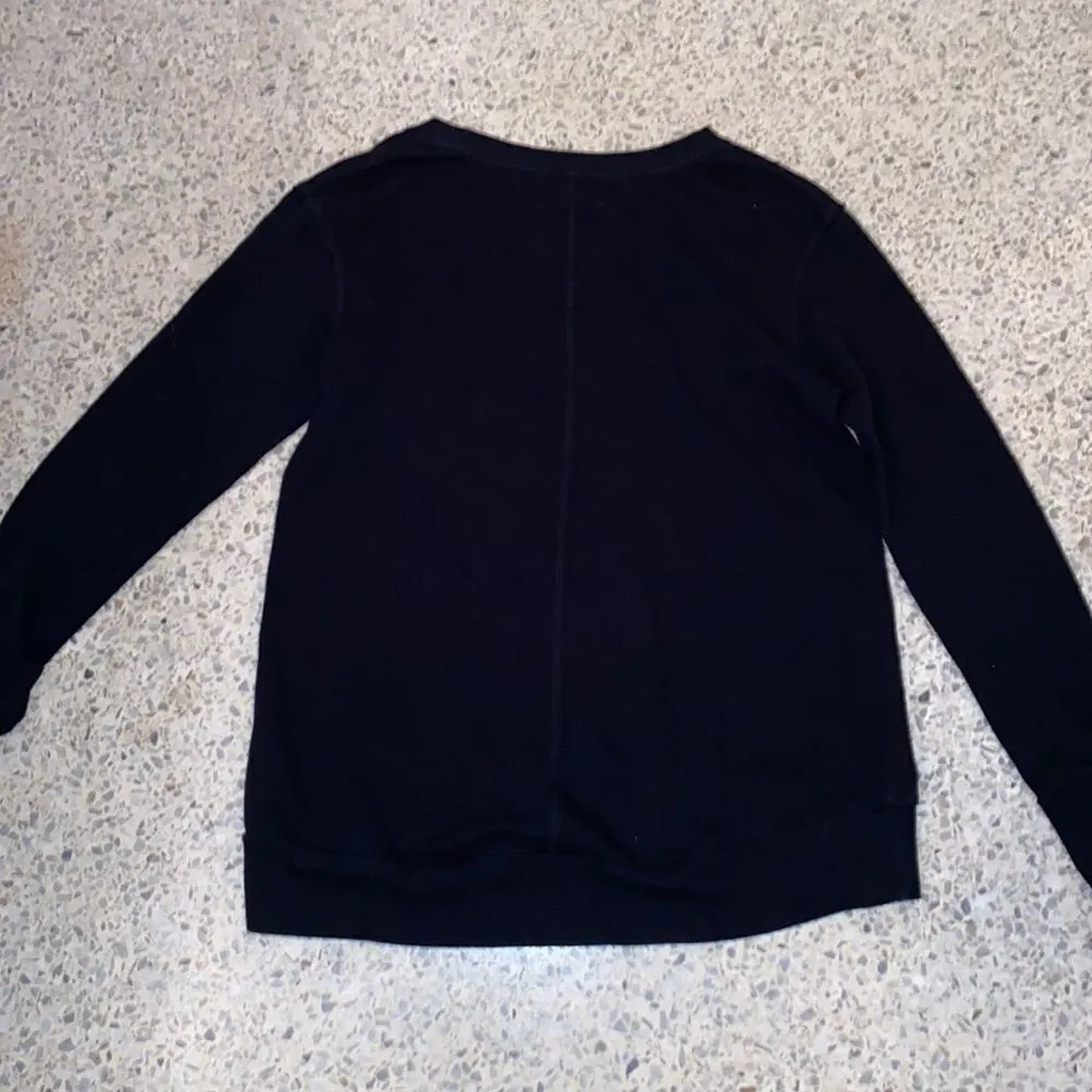 MOSSIMO SUPPLY CO BLACK SWEATSHIRT CREW SMALL Black - Image 2