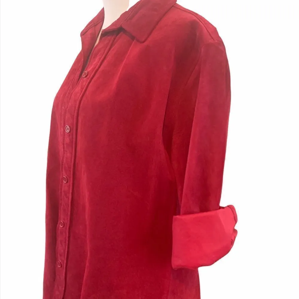 Vintage Golden Bear San Francisco leather shacket Red Size L - Image 4