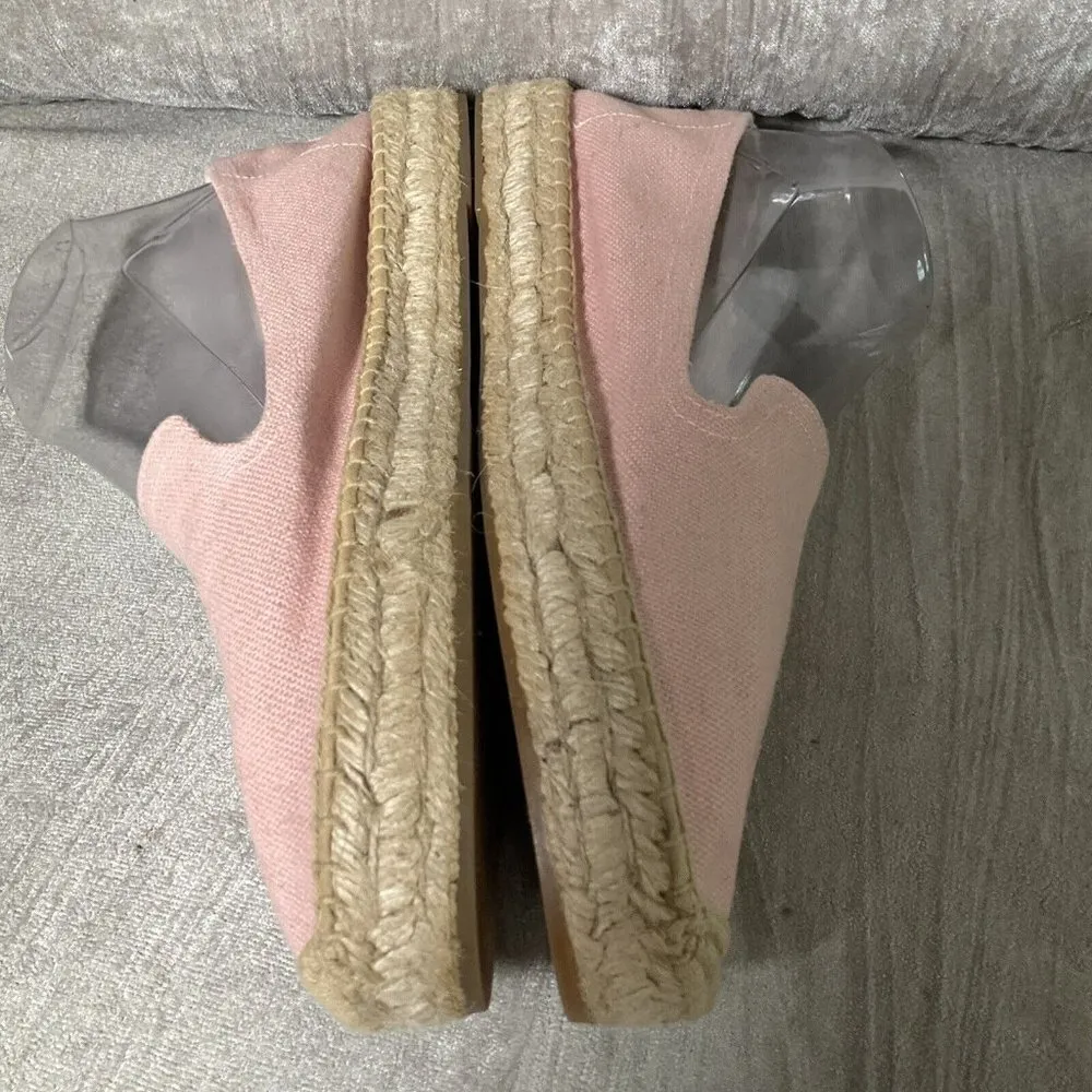 SOLUDOS Flats Espadrille Pink Canvas Shoes Slip On Resort Casual Closed Toe 11 - Image 4