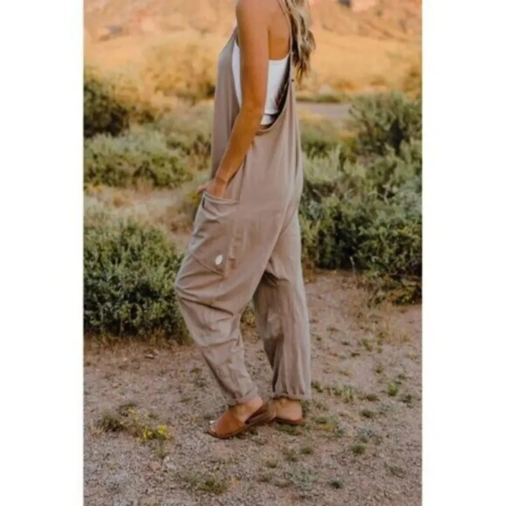 FREE PEOPLE Movement Hot Shot Onesie in Mocha Latte Size Small - Image 4