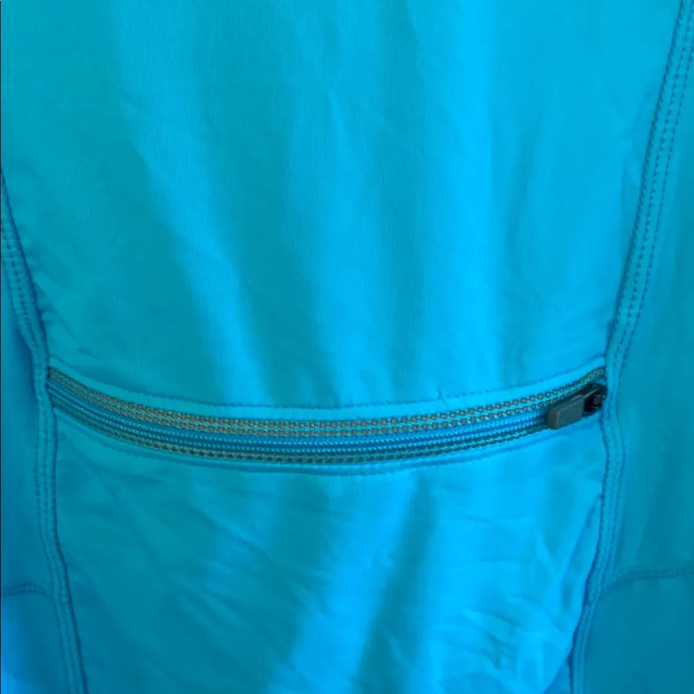 Tangerine  Blue Long Sleeve 3/4 Zip Polo Sweatshirt - Image 5