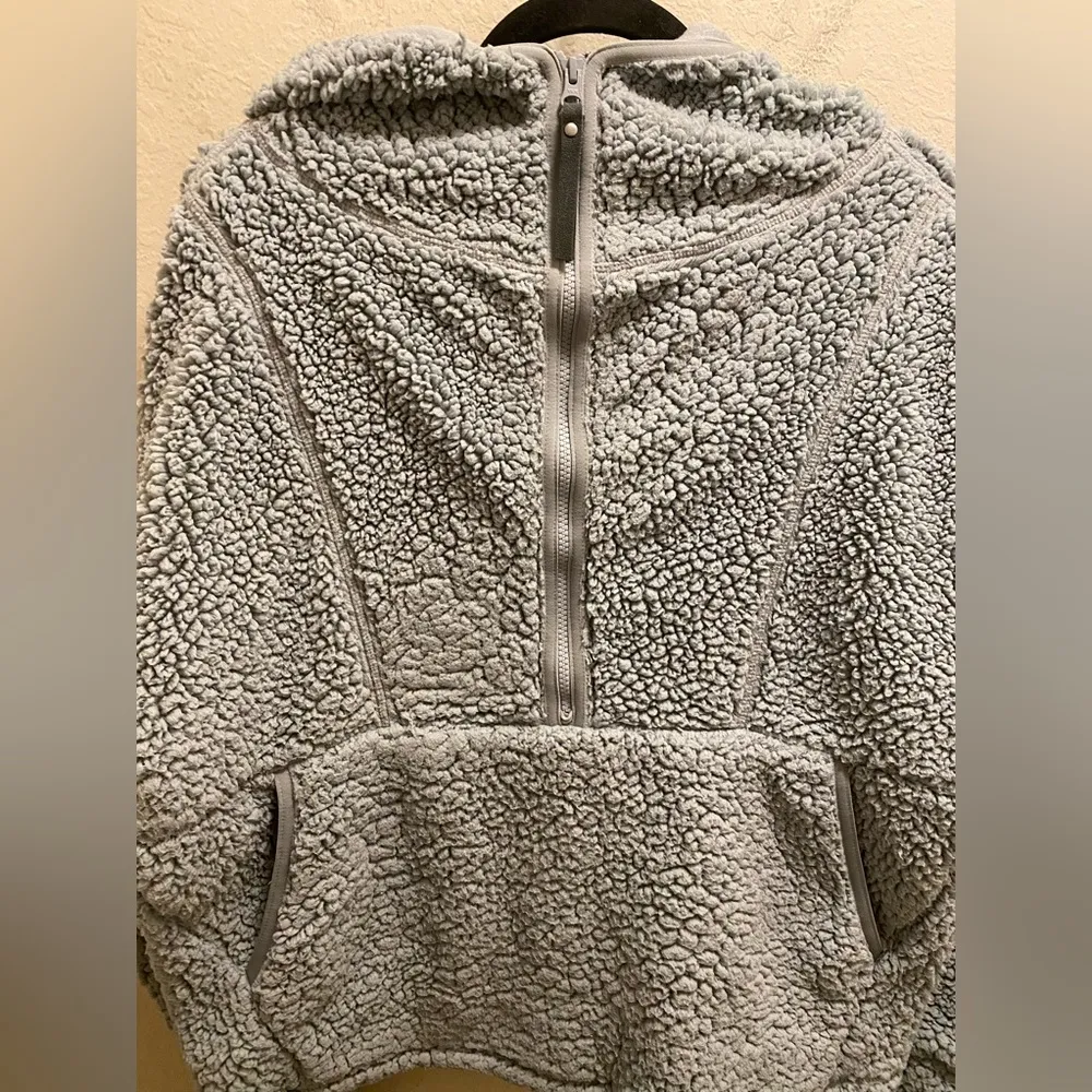 Prana Blue Polar Escape Half Zip Pullover Fleece Hoodie Size L - Image 4